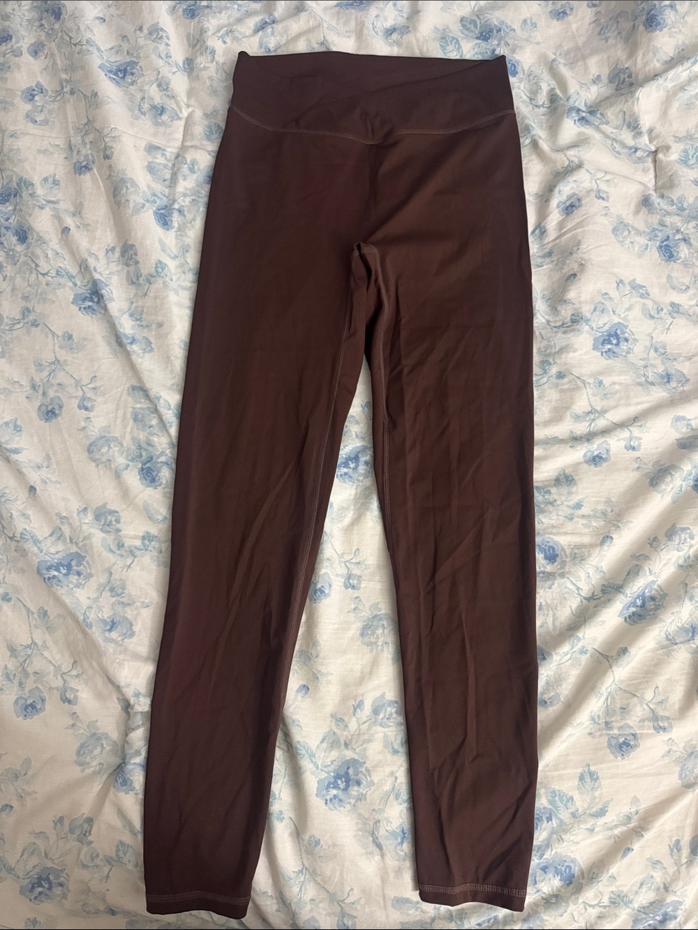 Muse Brown Seam-Trim Leggings
